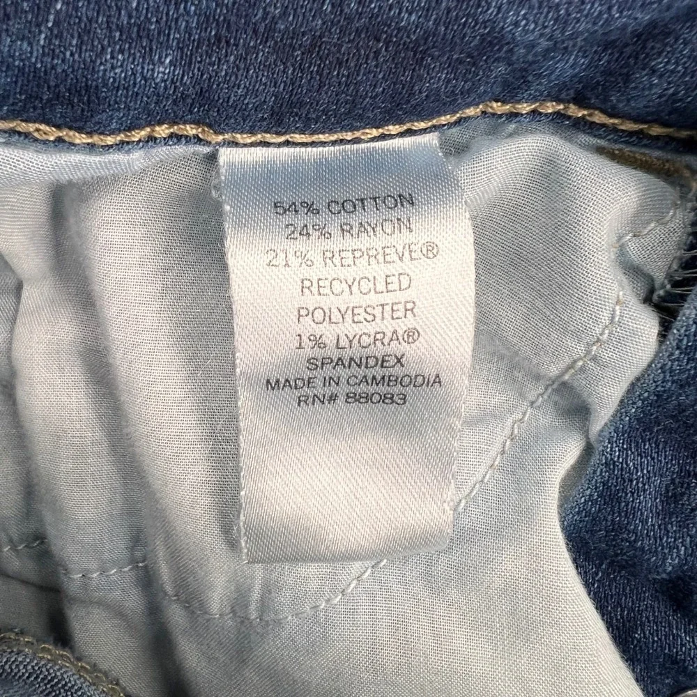SO Womens High Rise Skinny Jeans Medium Wash Button Fly Size 0 24 Blue Denim